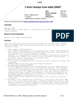 Deletion of Short Dumps From Table SNAP