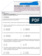 Lista de Exercícios de Matemática 8 Ano