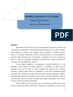 Economía, Política Y Cultura: Esquema de La Estructura de Dominación Contemporánea