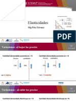 Elasticidades: MG Rita Osnayo