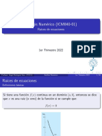 An Alisis Num Erico (ICM840-01) : Raices de Ecuaciones