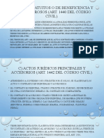 B) Actos Gratuitos O de Beneficencia Y Actos Onerosos (Art. 1440 Del Código Civil)