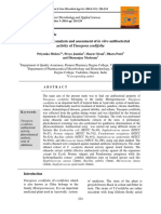 Phytochemical Analysis and Assessment of in Vitro Antibacterial Activity of Tinospora Cordifolia