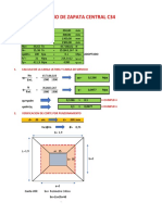 Diseño de Zapata Central C34: A B B L Nu N Qadm Adoptado FC' Fy