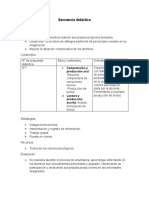 Secuencia Didáctica Lengua y Plastica