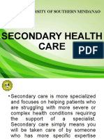 Secondary Health Care Services