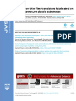 Polysilicon Thin Film Transistors Fabricated On Low Temperature Plastic Substrates