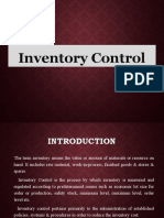 Inventory Control and Methods