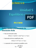 Unidad 5 Equilibrio Iónico