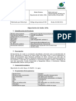 Ficha Técnica Hipoclorito de Sodio 10%