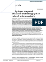 Designing An Integrated Blockchain Enabled Supply Chain Network Under Uncertainty