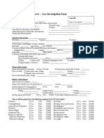 Viral Haemorrhagic Fever - Case Investigation Form: Date of Detection of The Case Case ID