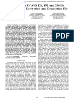 Comparision of AES 128, 192 and 256 Bit Algorithm For Encryption and Description File