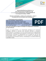 Guía de Actividades y Rúbrica de Evaluación - Unidad 2 - Fase 3 - Formulación de La Iniciativa de Investigación