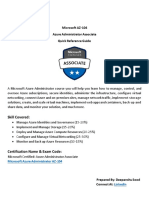 Microsoft AZ-104 Azure Administrator Associate Quick Reference Guide