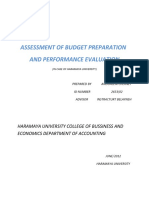 ECONOassessment of Budget Preparation and Performance Evaluation