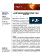 A Longitudinal Study On High Risk Pregnancy and Its Outcome Among Antenatal Women Attending A Tertiary Health Centre