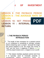 8 11 Module EVALUATION OF INVESTMENT PROPOSAL