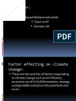 Factor Effecting On Climate Change