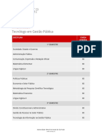 Matriz - Curricular - Tecnólogo em Gestão Pública