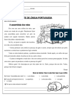 Teste de Língua Portuguesa A Assembleia Dos Ratos