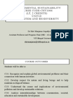 Environmental Sustainability Course Code-Chy1006 (LT, 2 Credits) Unit-Ii Ecosystem and Biodiversity