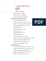 T-Girder Bridge Design: Design Data and Specifications I) Material Properties