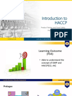 Introduction To Haccp: Product Testing and Food Safety Anjar Ruspita Sari, M.SC