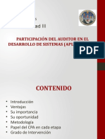 Unidad III: Participación Del Auditor en El Desarrollo de Sistemas (Aplicaciones)