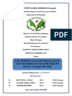 Universite Kasdi-Merbah-Ouargla: Les Pertes Magnetiques Dans Les Materiaux Magnetiques Doux A Base de Fer