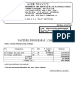 Reed Service: Facture Proformat N°002/2023