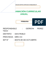 Programación Curricular Anual