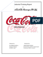 Coca Cola Ashutosh Sachan Training Report