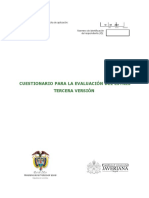 Cuestionario para La Evaluación Del Estrés Tercera Versión