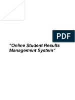 Online Student Results Management System