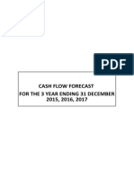 Cash Flow Forecast Workings