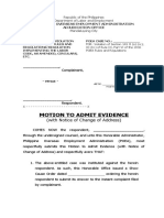 MOTION TO ADMIT EVIDENCE Sample