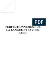 Perfectionnement de La Langue Et Savoir-Faire