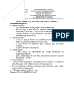 Dieta Enteral Caseira para Renal Crônico