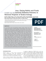 Nutritional Status, Eating Habits and Foods Intake by Gestational Diabetes Patients in National Hospital of Endocrinology