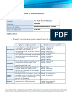 Formato Características de Las Ciencias Sociales: Nombre: Matrícula: Nombre Del Módulo: Fecha de Elaboración