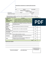 Docente. FICHA DE EVALUACIÓN PARA USO DEL DOCENTE DE AULA