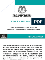 Bloque V Reclamaciones