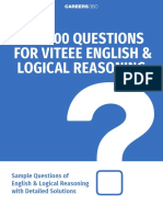 Top 200 Questions For Viteee English & Logical Reasoning