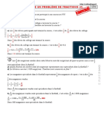 CF6 Résoudre Un Problème de Fractions (2) CORRECTION