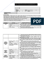 Programación Curricular Anual de Matemática