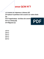 Réponse QCM N°7