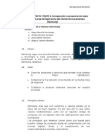 INFORME DE PROYECTO - PARTE 1: Comparación y Propuesta de Mejor Orientación Del Área de Experiencia Del Cliente de Una Empresa (Samsung)