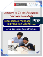 Educación para El Trabajo Estandares de Aprendizaje