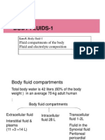 Body Fluids-1: Fluid Compartments of The Body Fluid and Electrolyte Composition